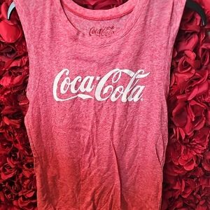 Coca-Cola Vintage Heather Red Graphic Muscle Tee Size Xlarge